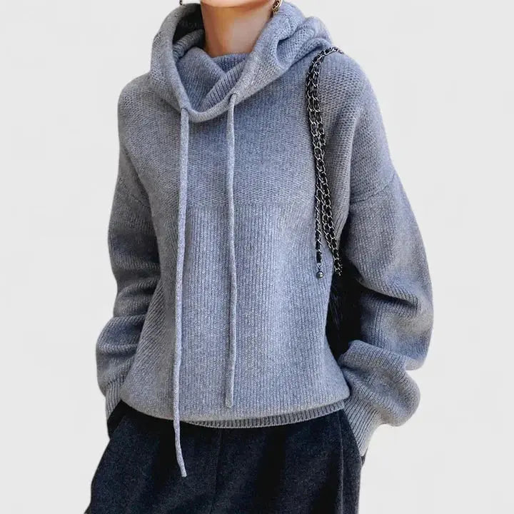 Oversized Ribbed Knit Hoodie | Women Casual Comfort 4