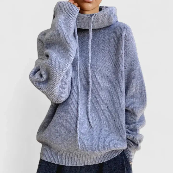 Oversized Ribbed Knit Hoodie | Women Casual Comfort 5