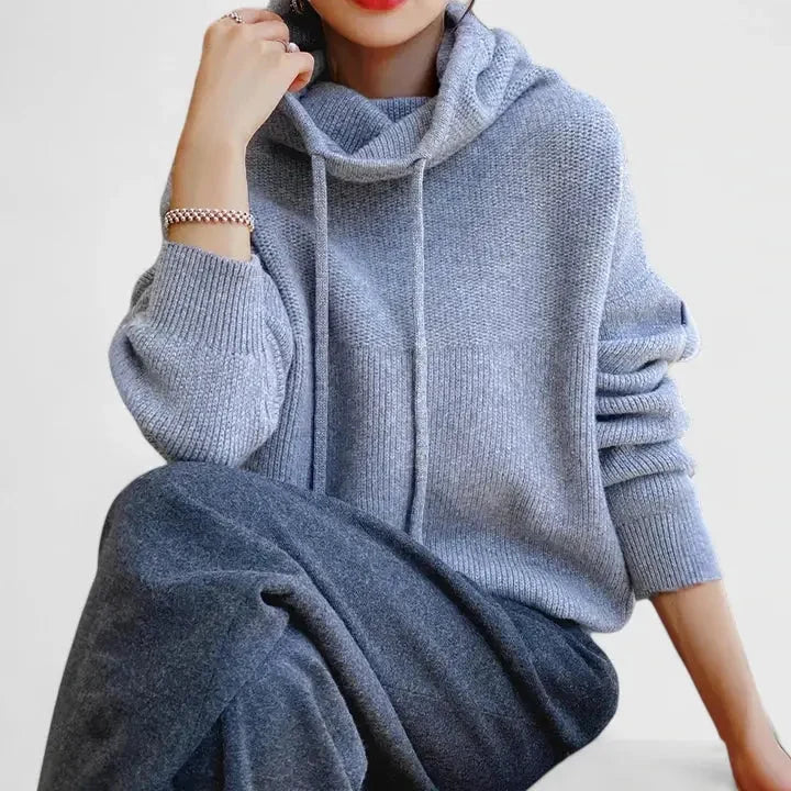 Oversized Ribbed Knit Hoodie | Women Casual Comfort 6