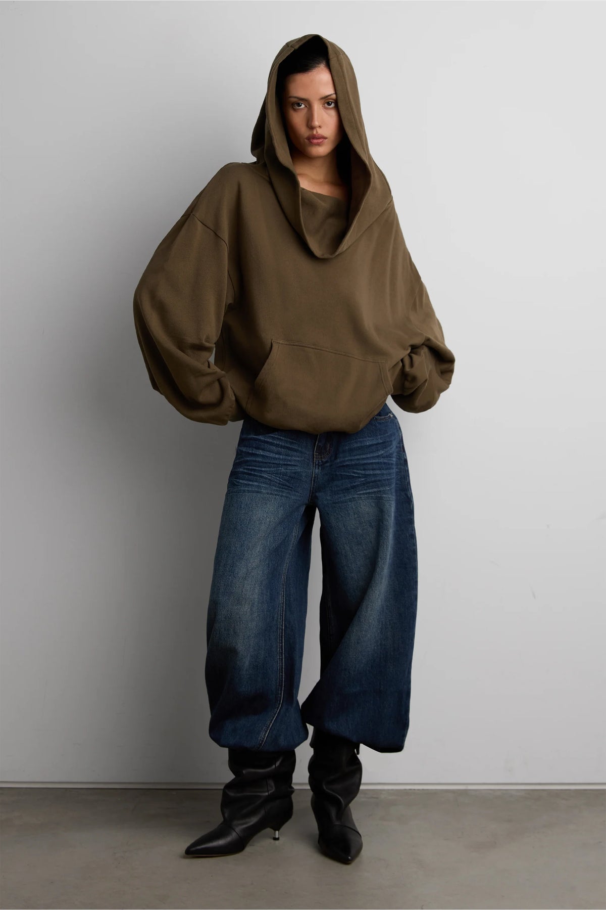 Oversized Slouchy Hoodie | Cotton Terry Sweatshirt 0