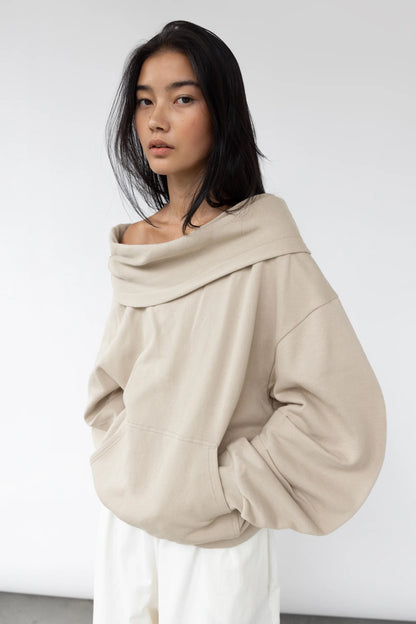 Oversized Slouchy Hoodie | Cotton Terry Sweatshirt 10