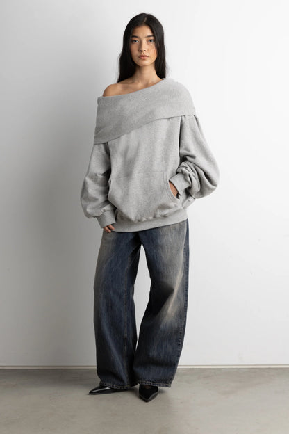 Oversized Slouchy Hoodie | Cotton Terry Sweatshirt 13