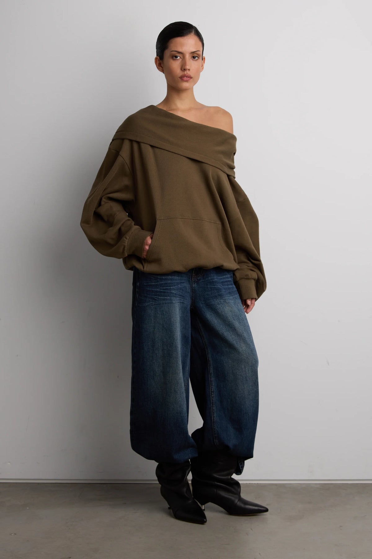 Oversized Slouchy Hoodie | Cotton Terry Sweatshirt 3
