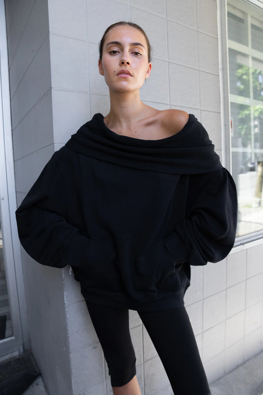 Oversized Slouchy Hoodie | Cotton Terry Sweatshirt 6
