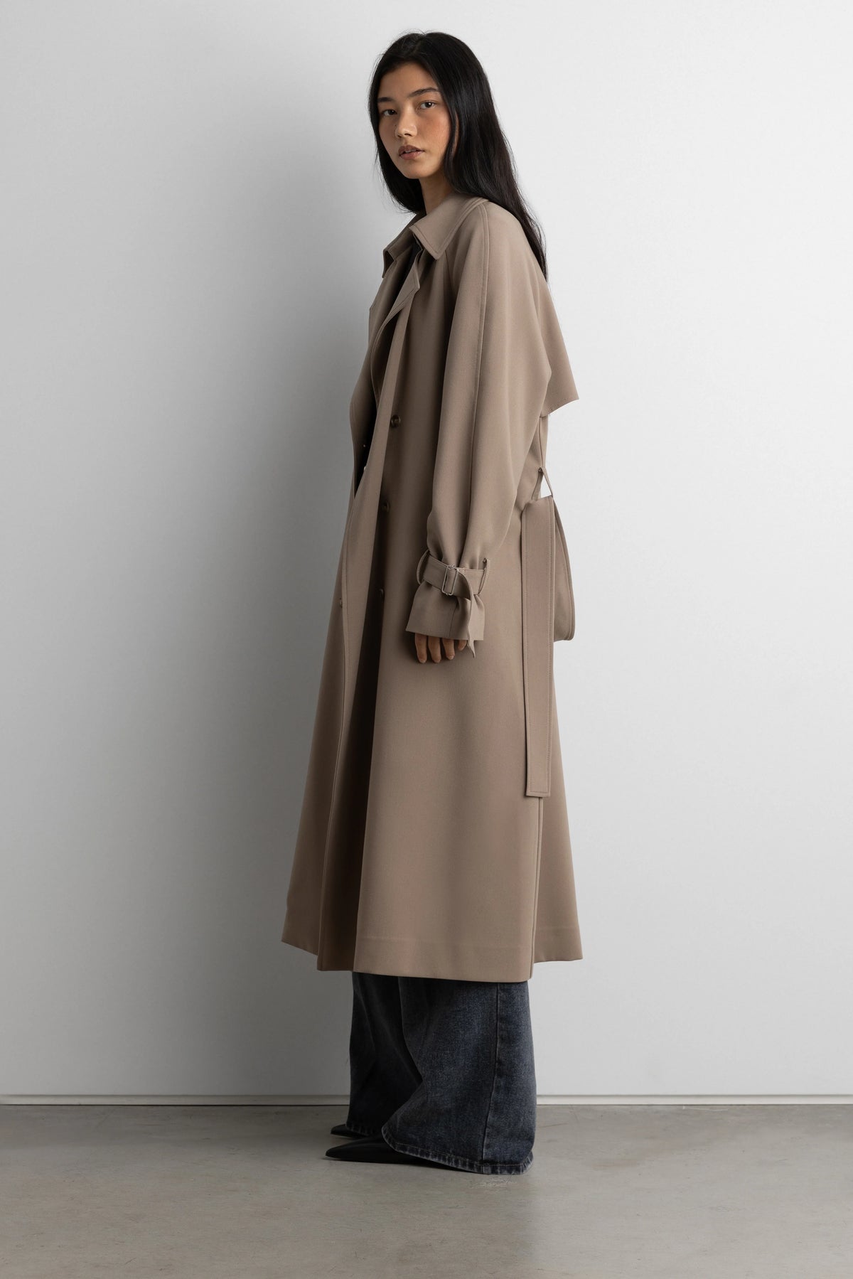 Oversized Trench Coat | Double-Breasted Lightweight Outerwear 6