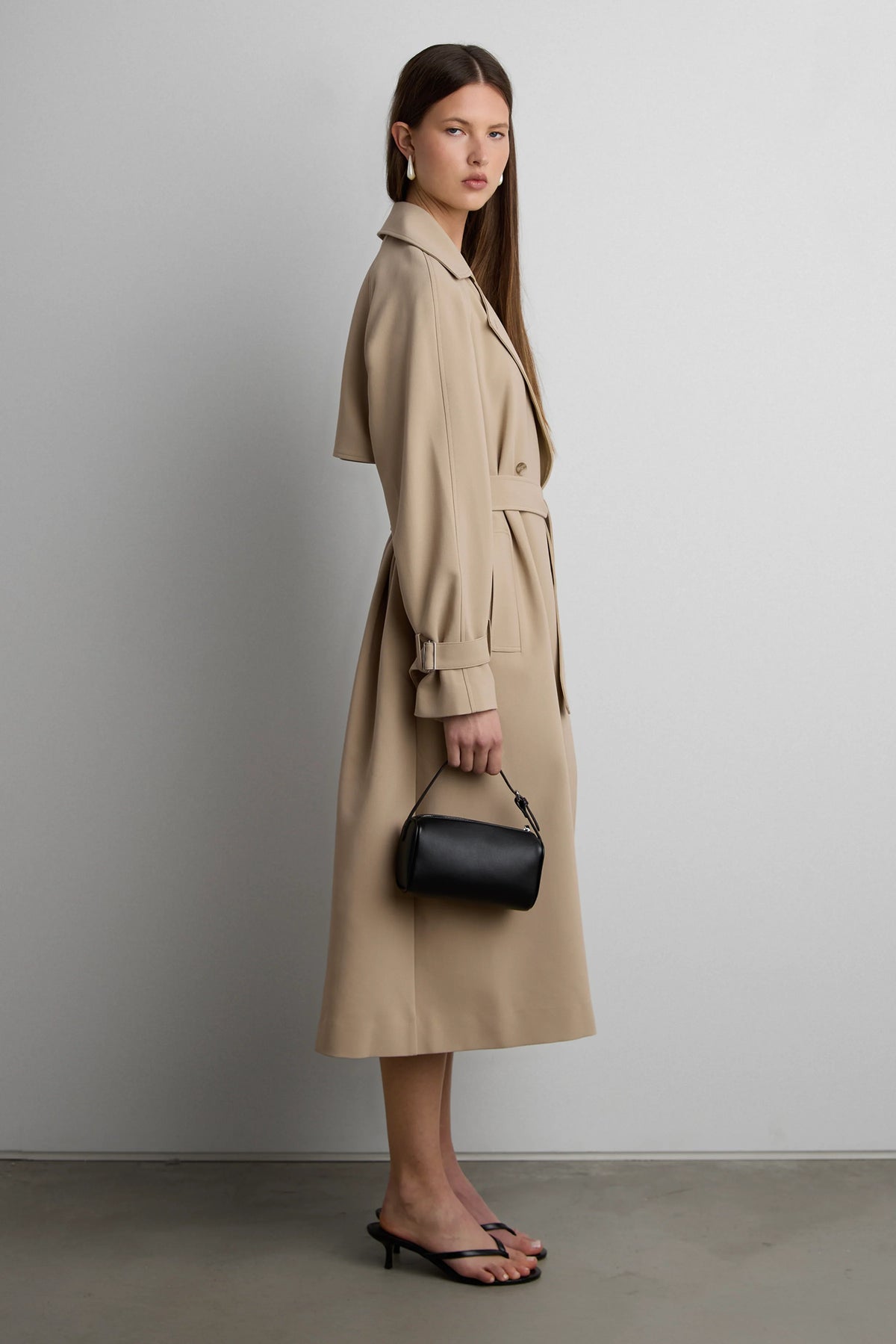 Oversized Trench Coat | Double-Breasted Lightweight Outerwear 8