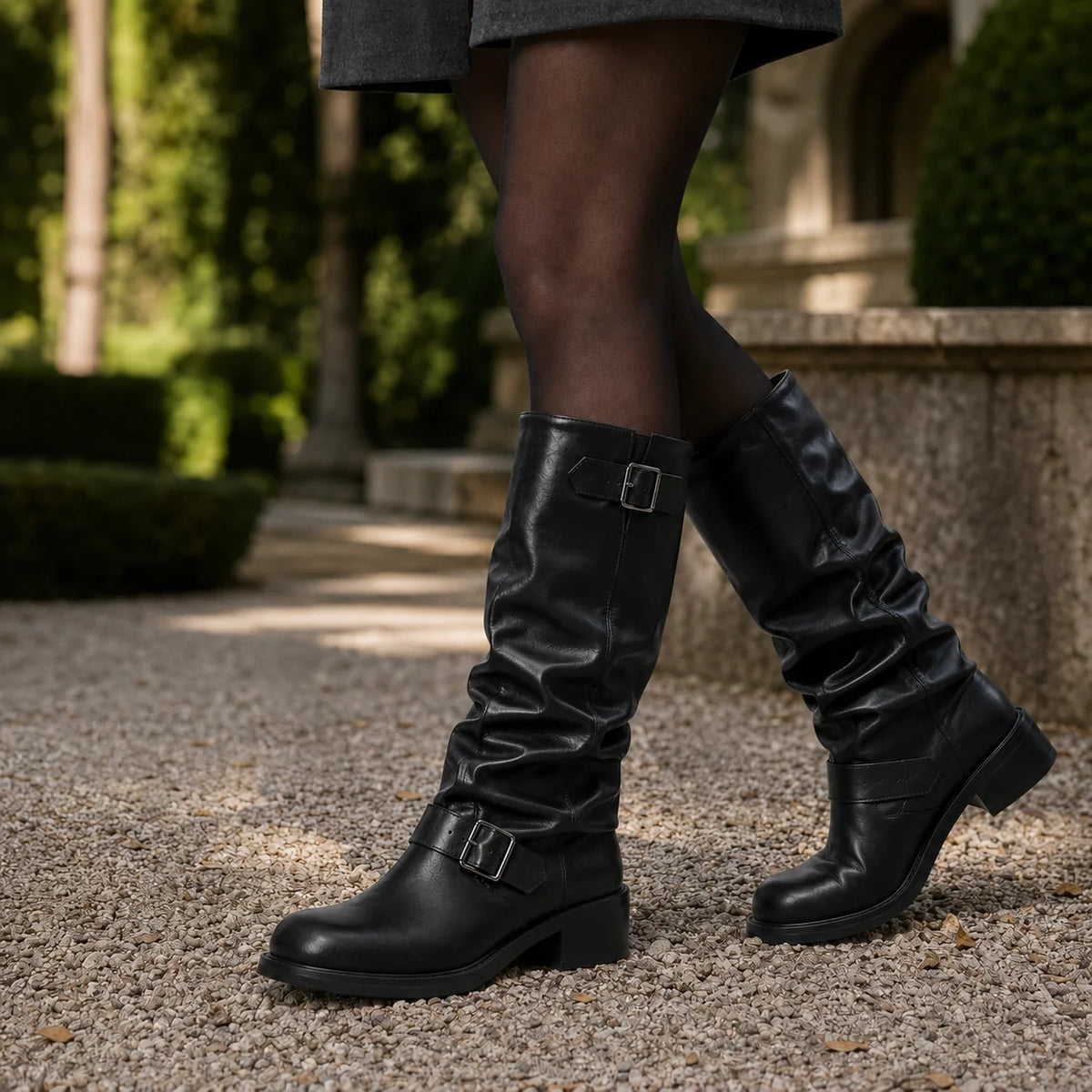 Padova | Knee-High Biker Boots Leather-Look 2