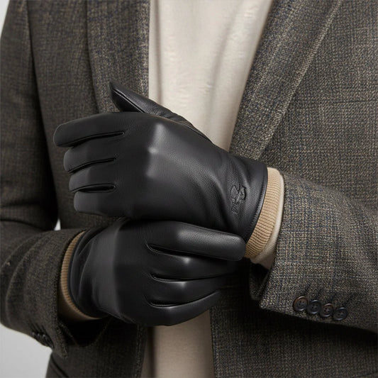 Palermo | Men's Faux Leather Wool Lined Winter Gloves 0