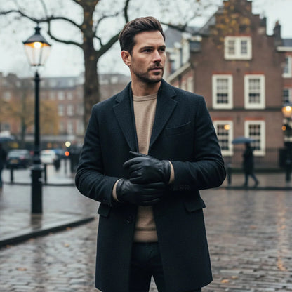 Palermo | Men's Faux Leather Wool Lined Winter Gloves 8