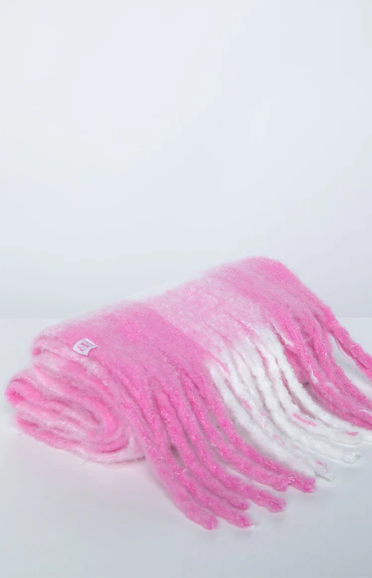 Pink Check Blanket Scarf | Scarves for Women Winter Accessory 3