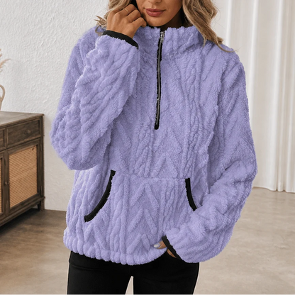 Plush Half-Zip Fleece Pullover Women | Cozy Fleece Sweater 11