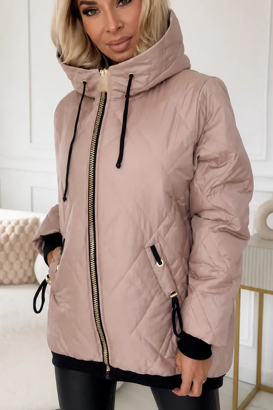 Quilted Hooded Jacket | Women's Winter Coats Longer Cut 0