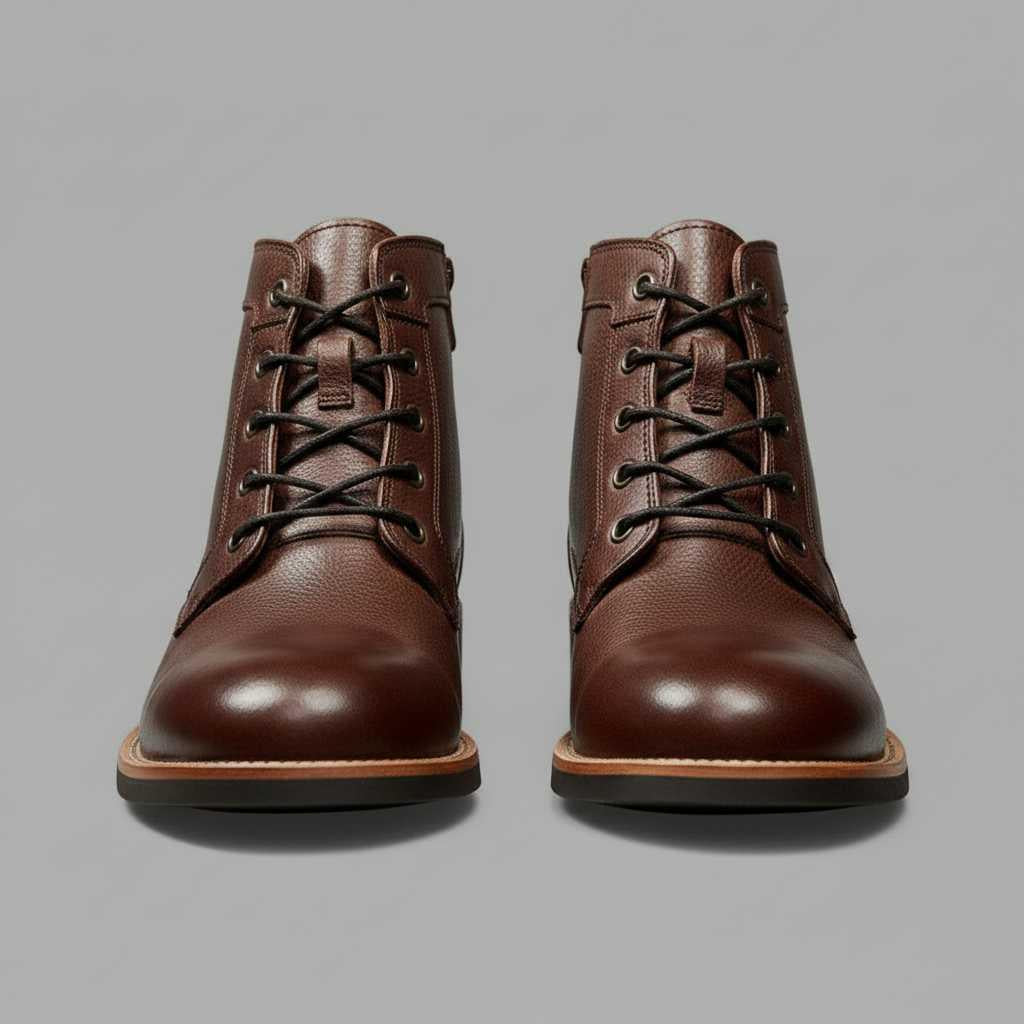 Retro Leather Boots | Men's Classic Footwear