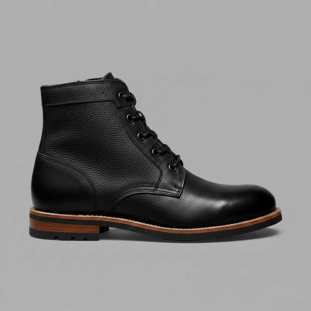 Retro Leather Boots | Men's Classic Footwear