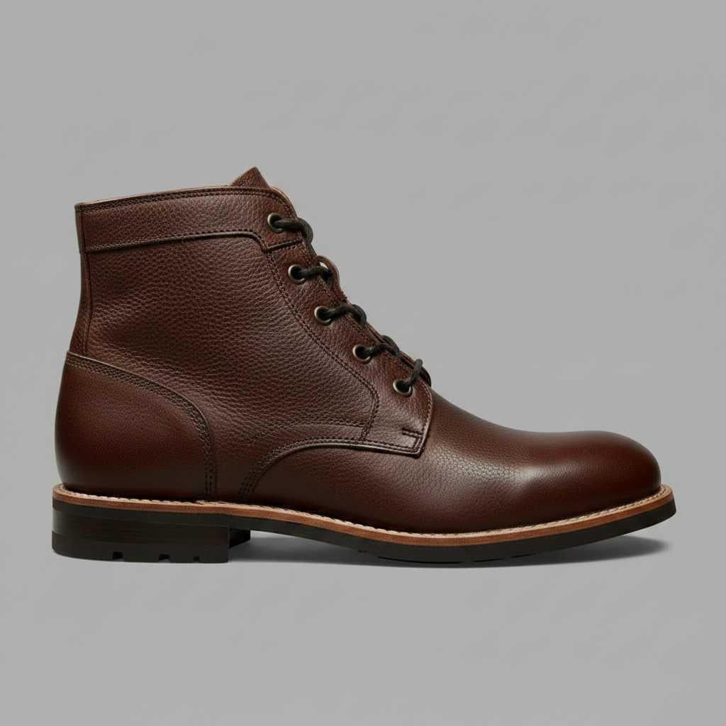 Retro Leather Boots | Men's Classic Footwear