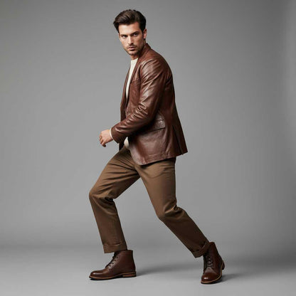 Retro Leather Boots | Men's Classic Footwear