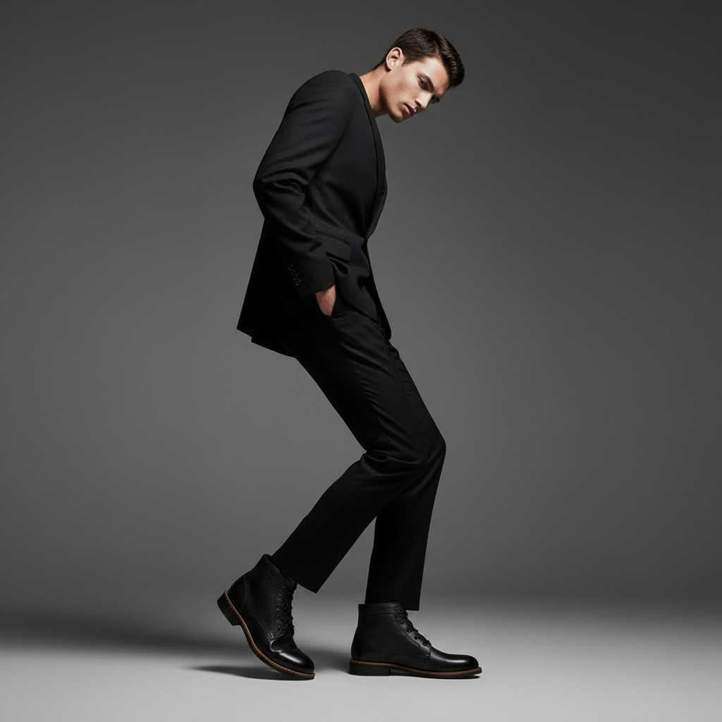 Retro Leather Boots | Men's Classic Footwear