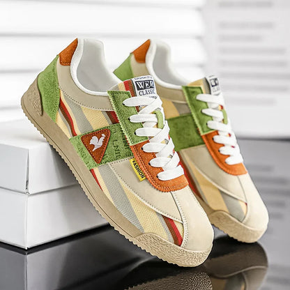Retro Sneakers | Suede Mesh Low-Cut Track Shoes 0