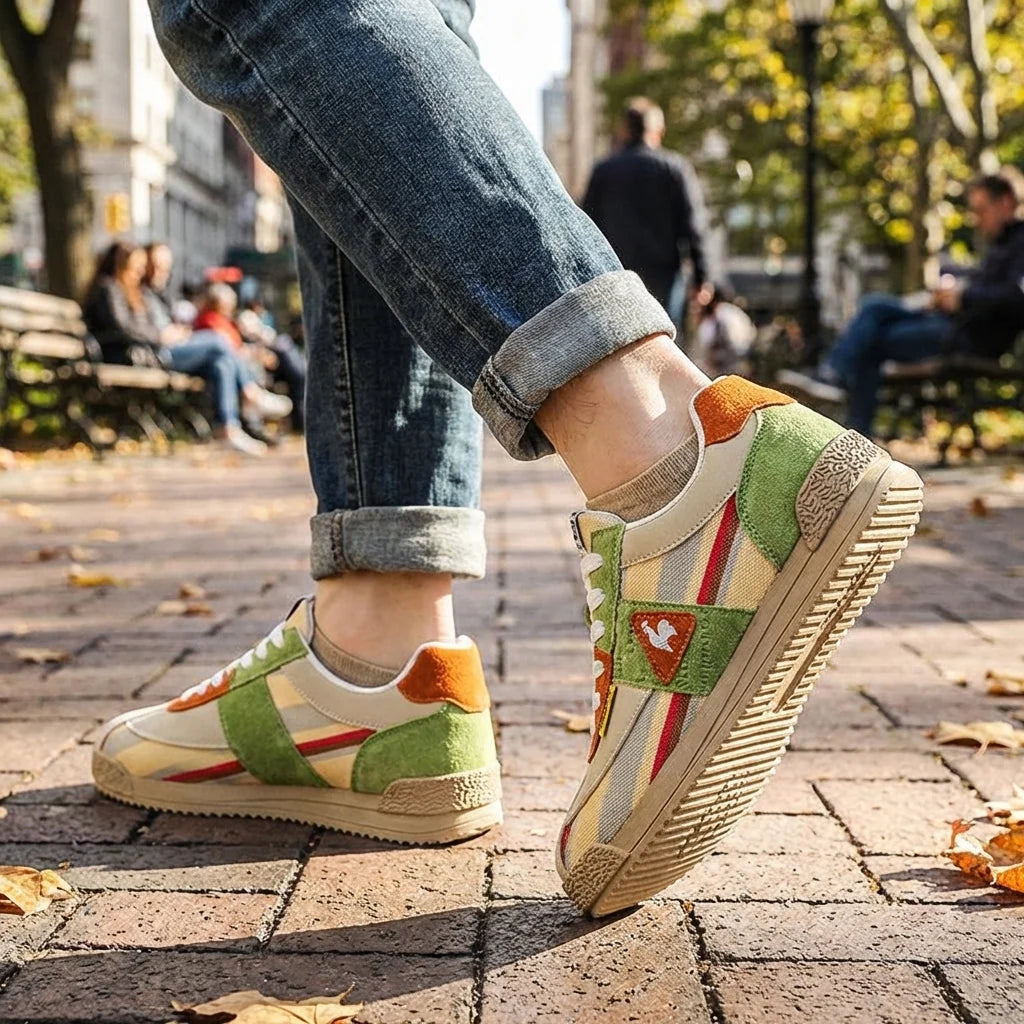 Retro Sneakers | Suede Mesh Low-Cut Track Shoes 1