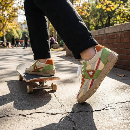 Retro Sneakers | Suede Mesh Low-Cut Track Shoes 2