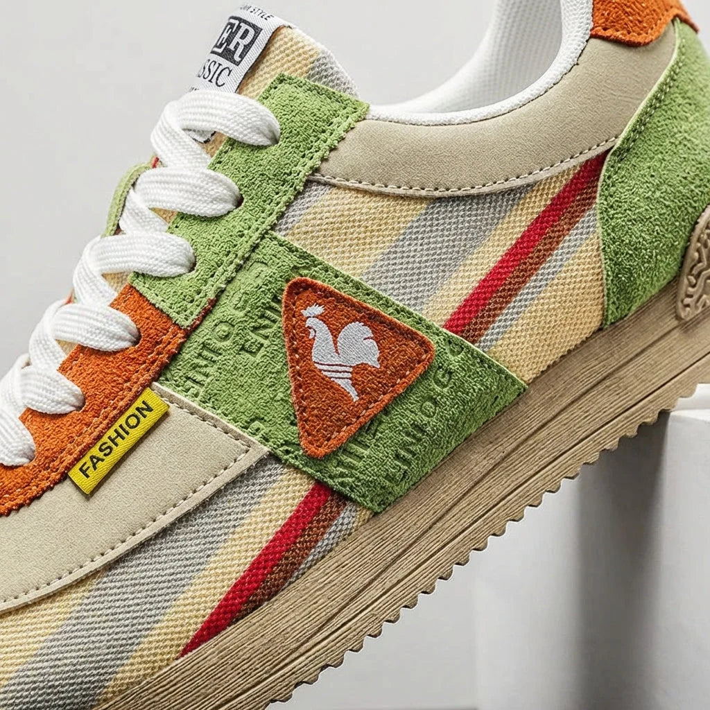 Retro Sneakers | Suede Mesh Low-Cut Track Shoes 4