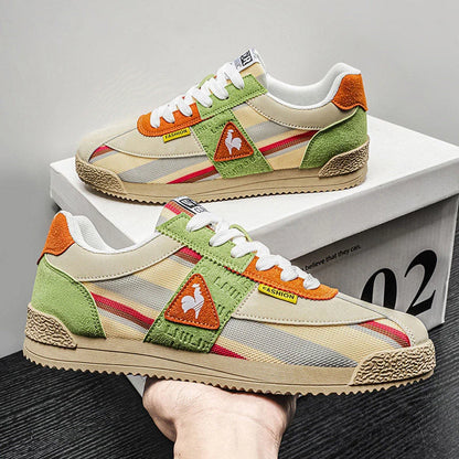 Retro Sneakers | Suede Mesh Low-Cut Track Shoes 8