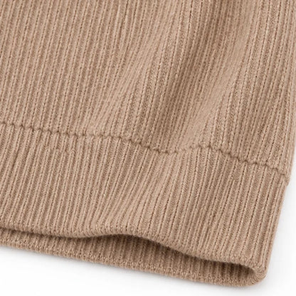 Ribbed Knit Button-Neck Hoodie | Women's Sweater Pullover 7
