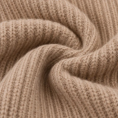 Ribbed Knit Button-Neck Hoodie | Women's Sweater Pullover 8
