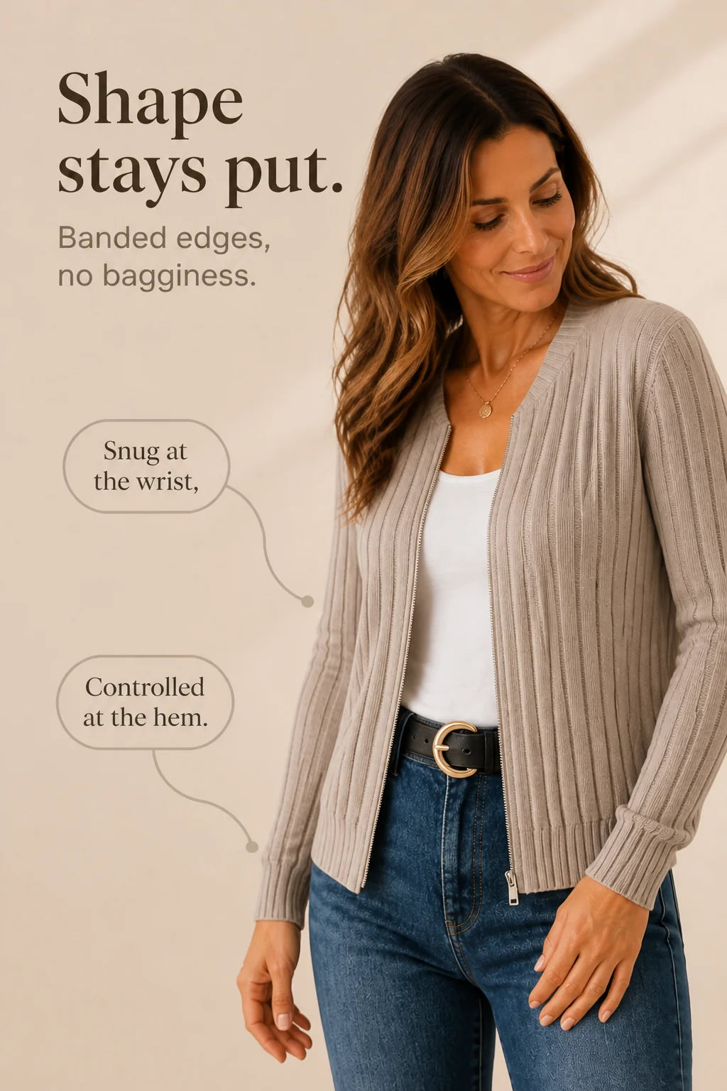 Rivknit – Ribbed Knit Zip-Front Cardigan 6