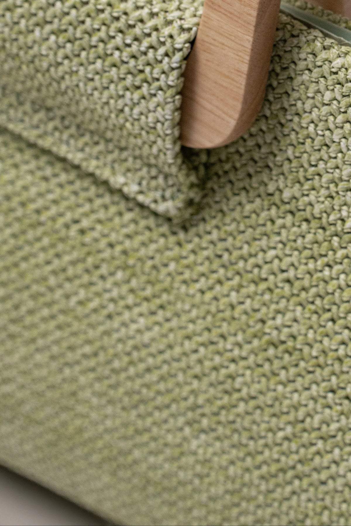 Sage Isola Clutch | Textured Woven Fabric Handbag 7