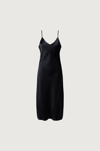 Satin V-Neck Slip Midi Dress | Women's Cocktail Dress 2