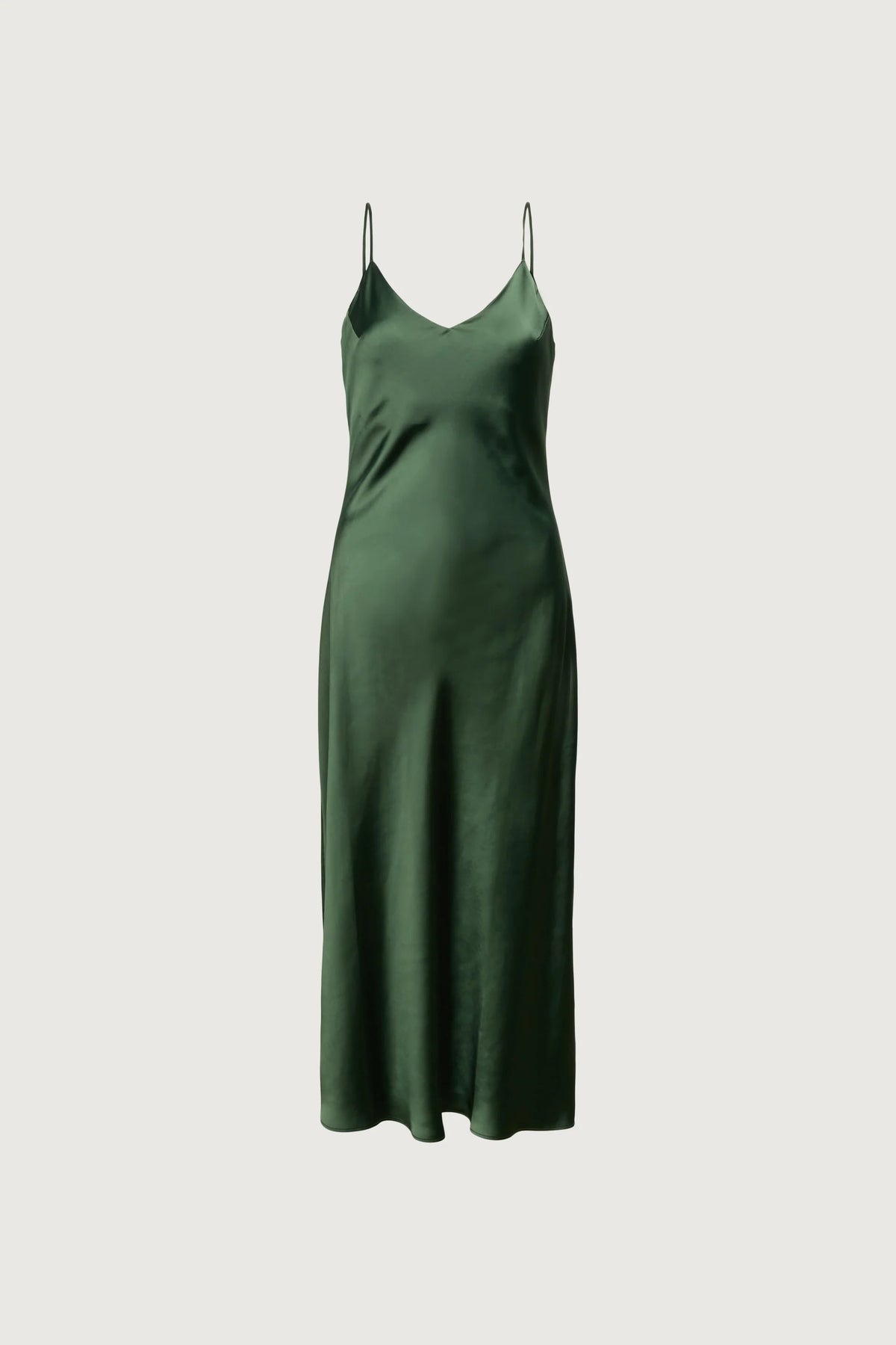 Satin V-Neck Slip Midi Dress | Women's Cocktail Dress 3