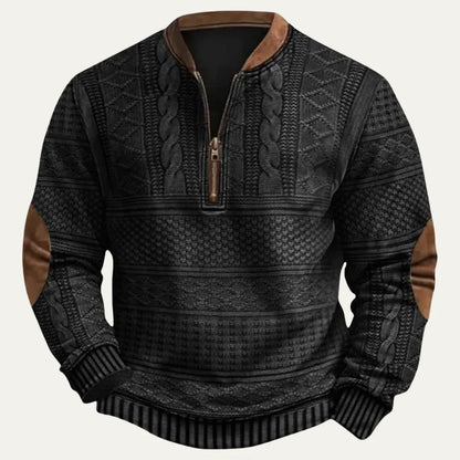 Siena | Men's Half Zip Sweater with Textured Knit Design 1