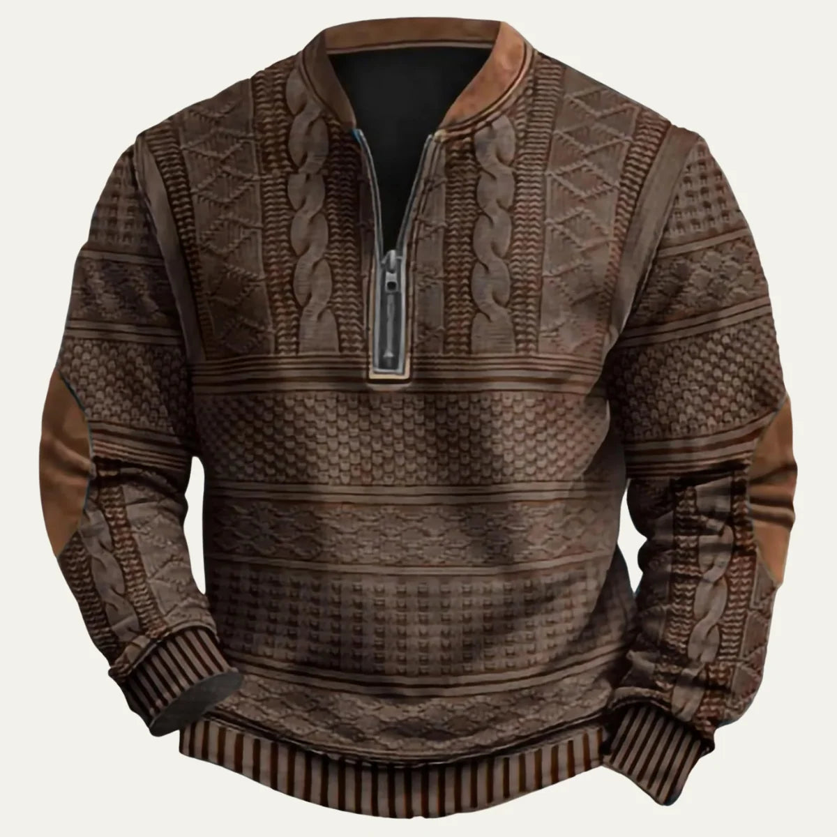 Siena | Men's Half Zip Sweater with Textured Knit Design 2