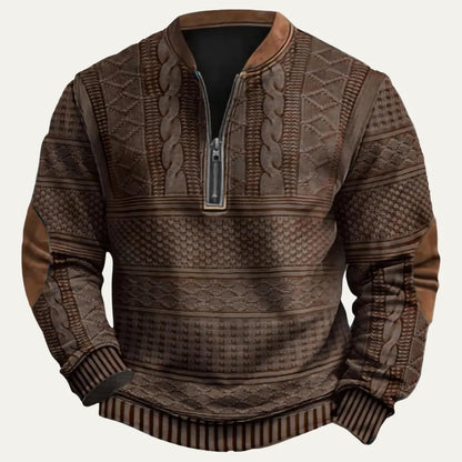 Siena | Men's Half Zip Sweater with Textured Knit Design 2