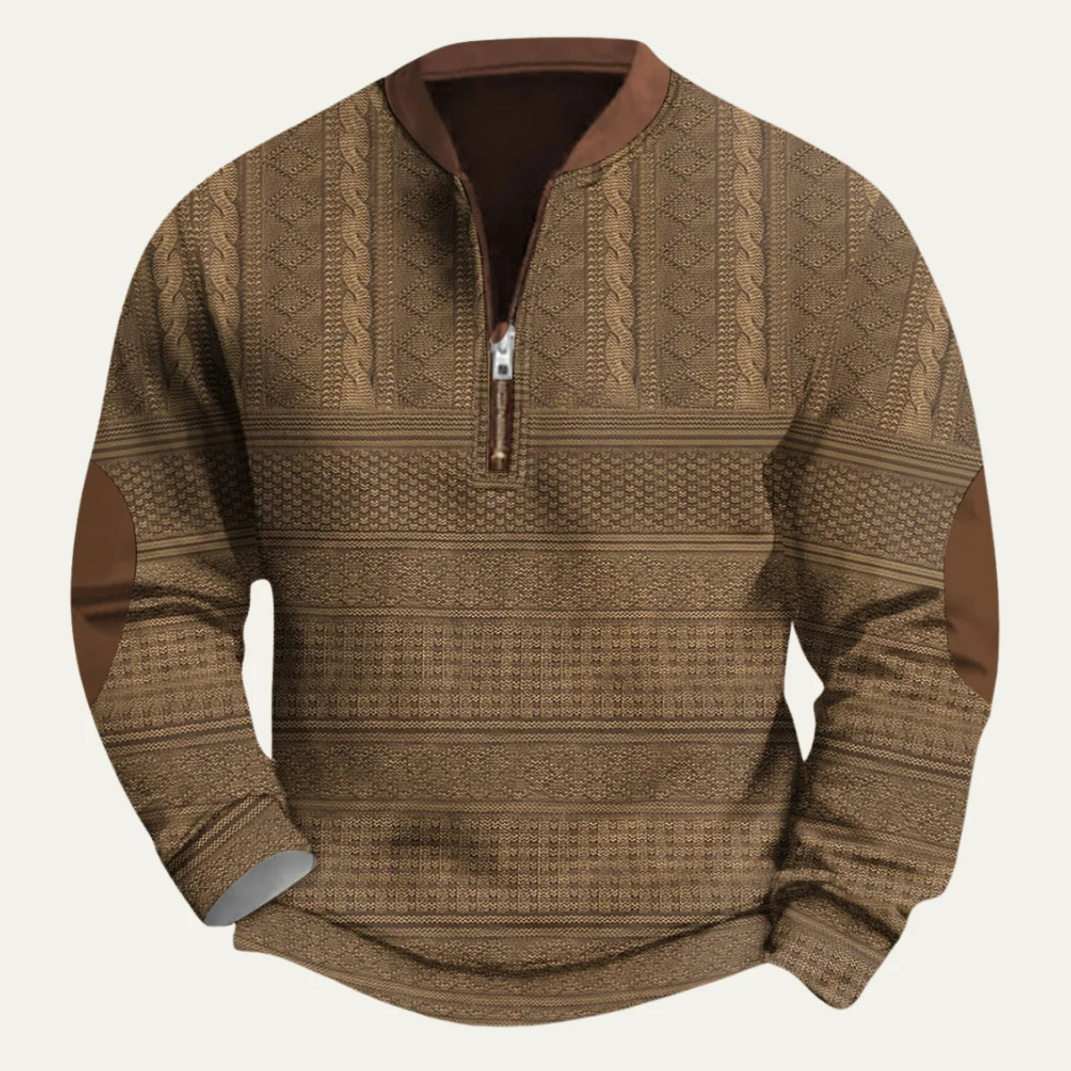 Siena | Men's Half Zip Sweater with Textured Knit Design 4