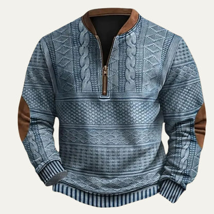 Siena | Men's Half Zip Sweater with Textured Knit Design 6