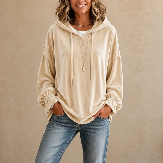 Silky Velvet Hoodie | Women's Relaxed Fit Sweatshirt 10