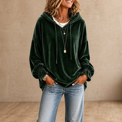 Silky Velvet Hoodie | Women's Relaxed Fit Sweatshirt 12
