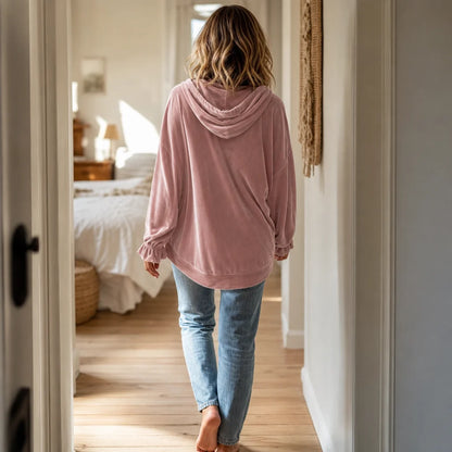 Silky Velvet Hoodie | Women's Relaxed Fit Sweatshirt 4