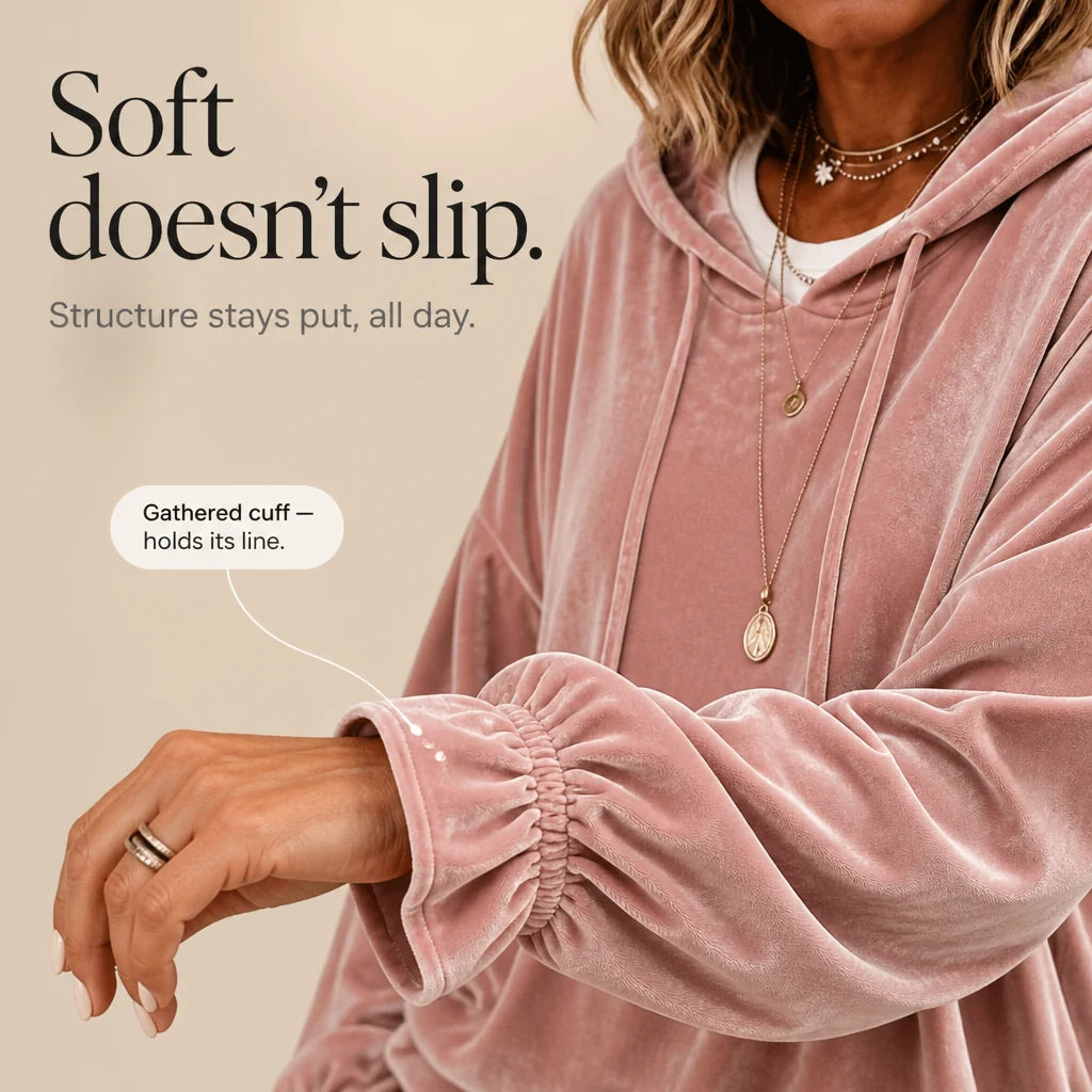 Silky Velvet Hoodie | Women's Relaxed Fit Sweatshirt 7