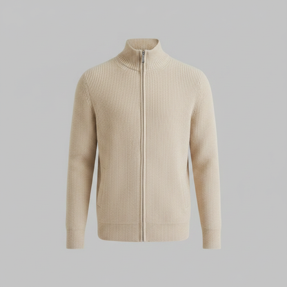 Slim Fit Zip Up Cardigan | Men's Cardigan Sweater 0