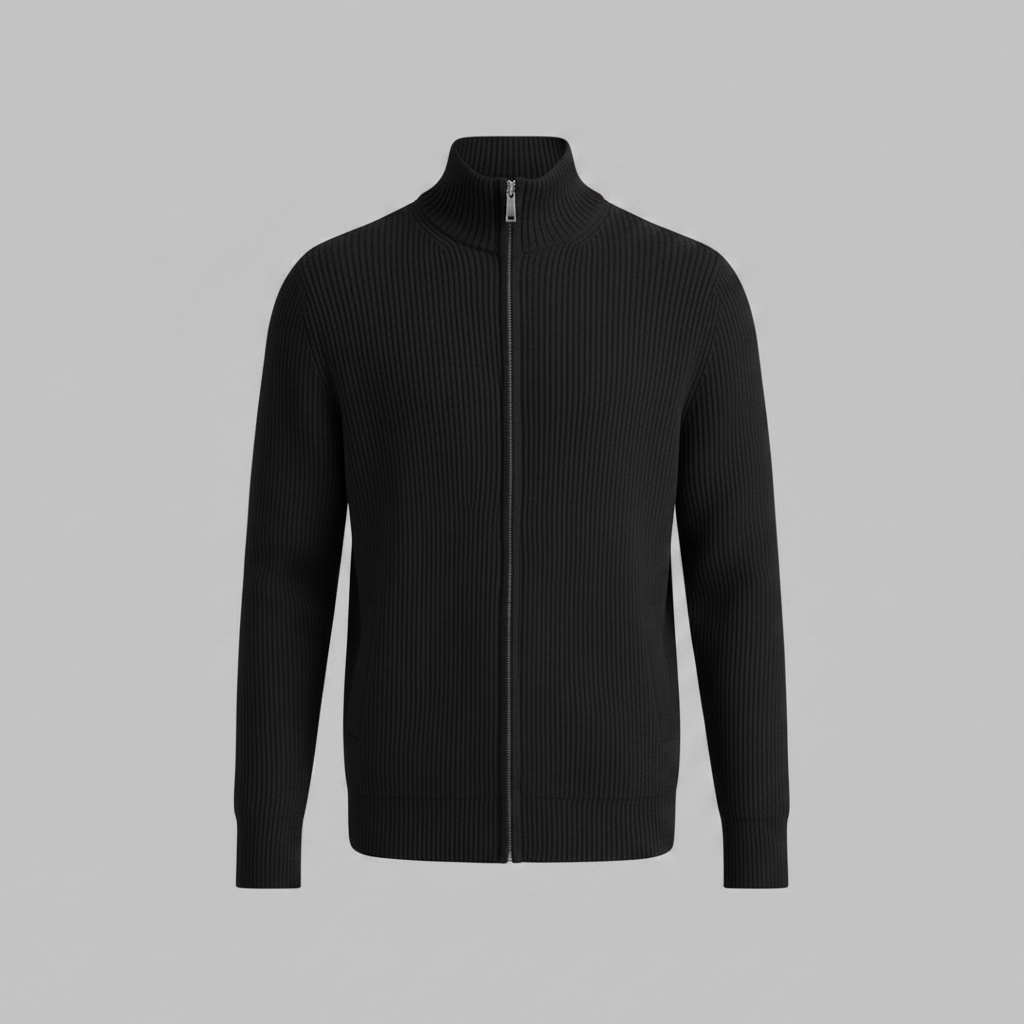 Slim Fit Zip Up Cardigan | Men's Cardigan Sweater 5