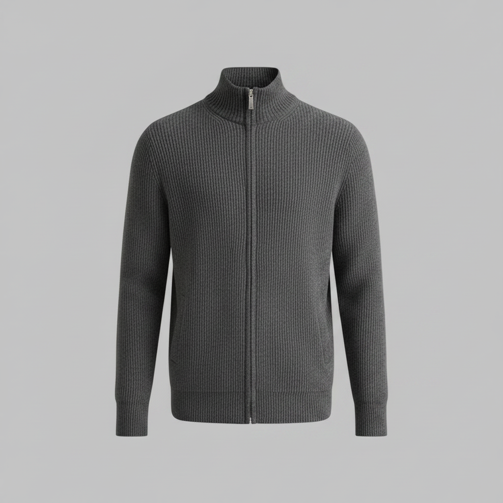 Slim Fit Zip Up Cardigan | Men's Cardigan Sweater 6