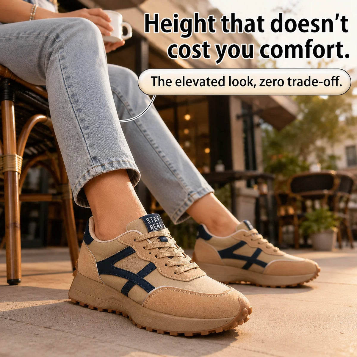 Solenne | Women's Flat-Platform Non-Slip Chunky Sneakers 8
