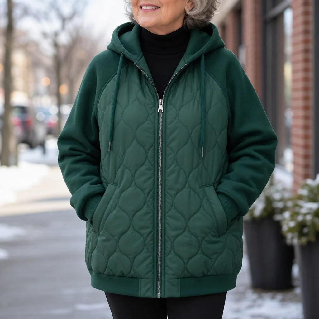 Spliced Quilted Puffer Jacket | Women's Winter Coat 1