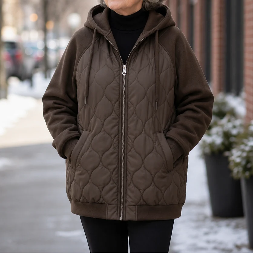 Spliced Quilted Puffer Jacket | Women's Winter Coat 10