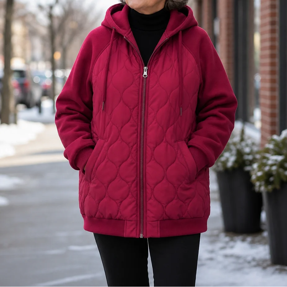 Spliced Quilted Puffer Jacket | Women's Winter Coat 11