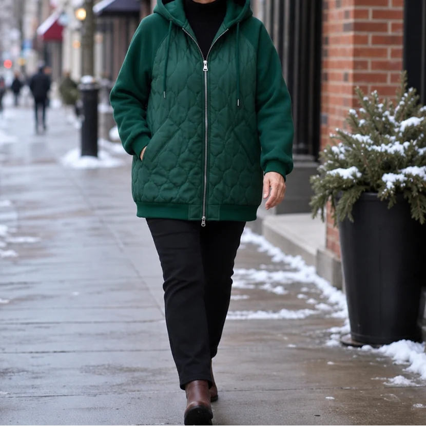 Spliced Quilted Puffer Jacket | Women's Winter Coat 2