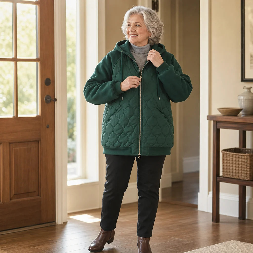 Spliced Quilted Puffer Jacket | Women's Winter Coat 3